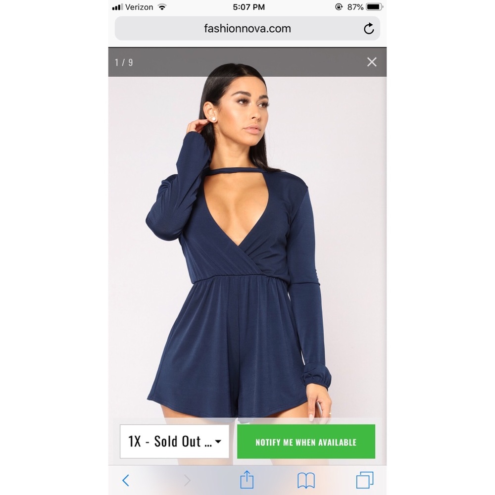 Cecille Choker Romper (size sold out on site)